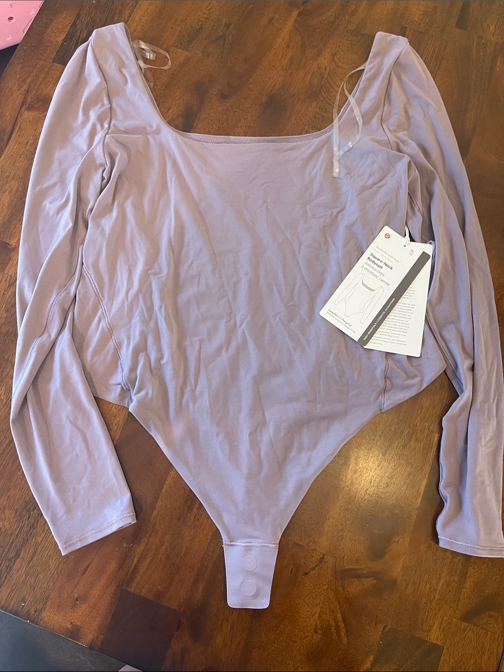 Lululemon Long-Sleeve Scoop Neck Bodysuit in Lavender